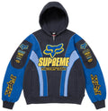 Red Box Logo Racing Team Cotton Hoodie Blue