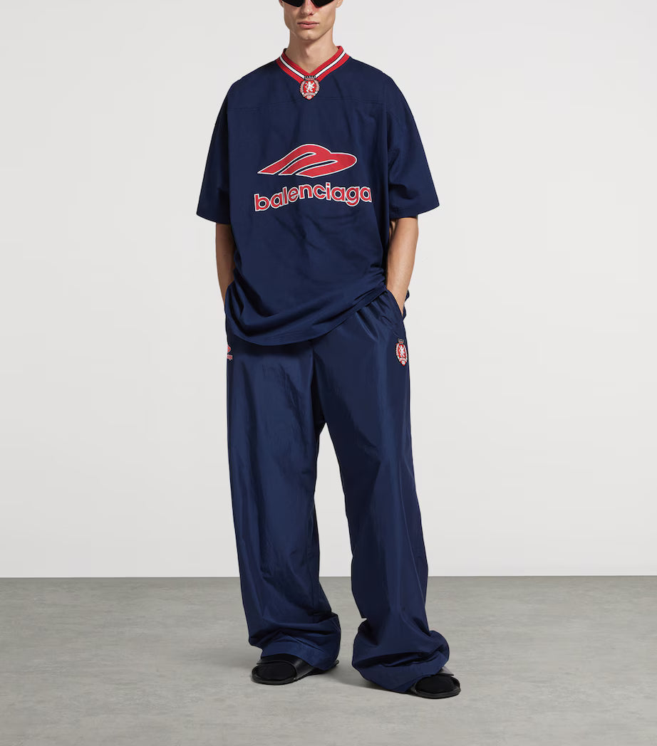 Short Sleeve Designer Sport T-Shirt Blue