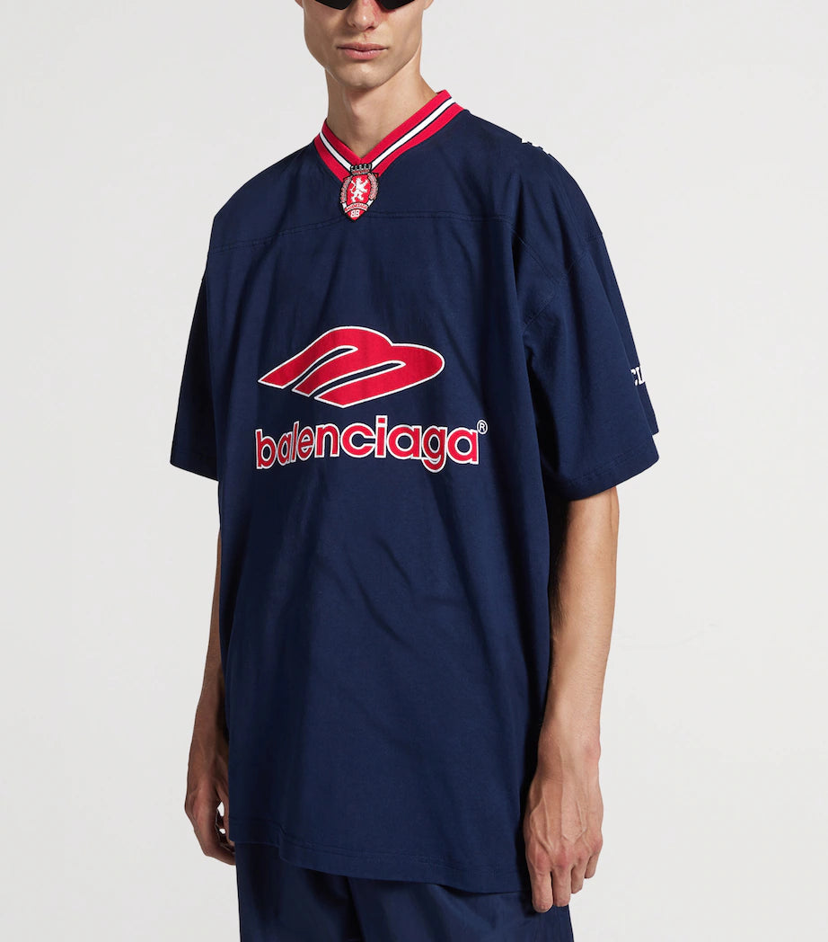 Short Sleeve Designer Sport T-Shirt Blue