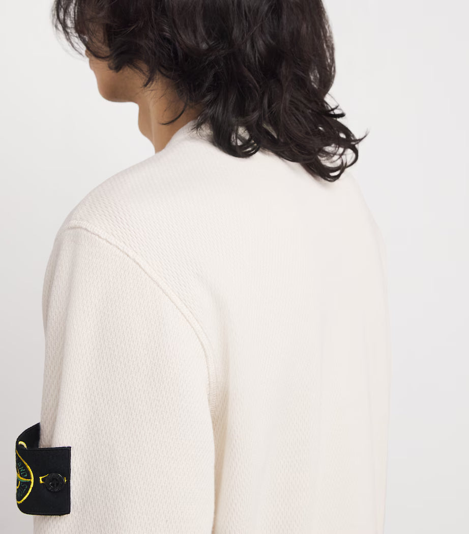 Cotton Compass Logo Sweater White