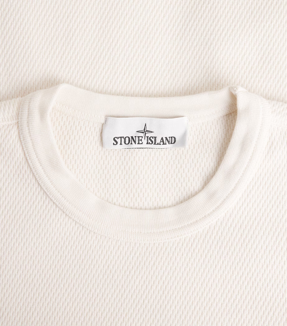 Cotton Compass Logo Sweater White