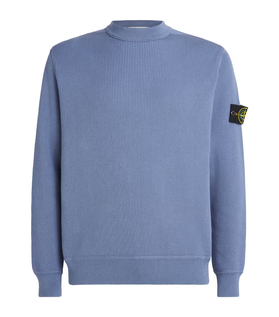 Cotton Compass Logo Sweater Blue