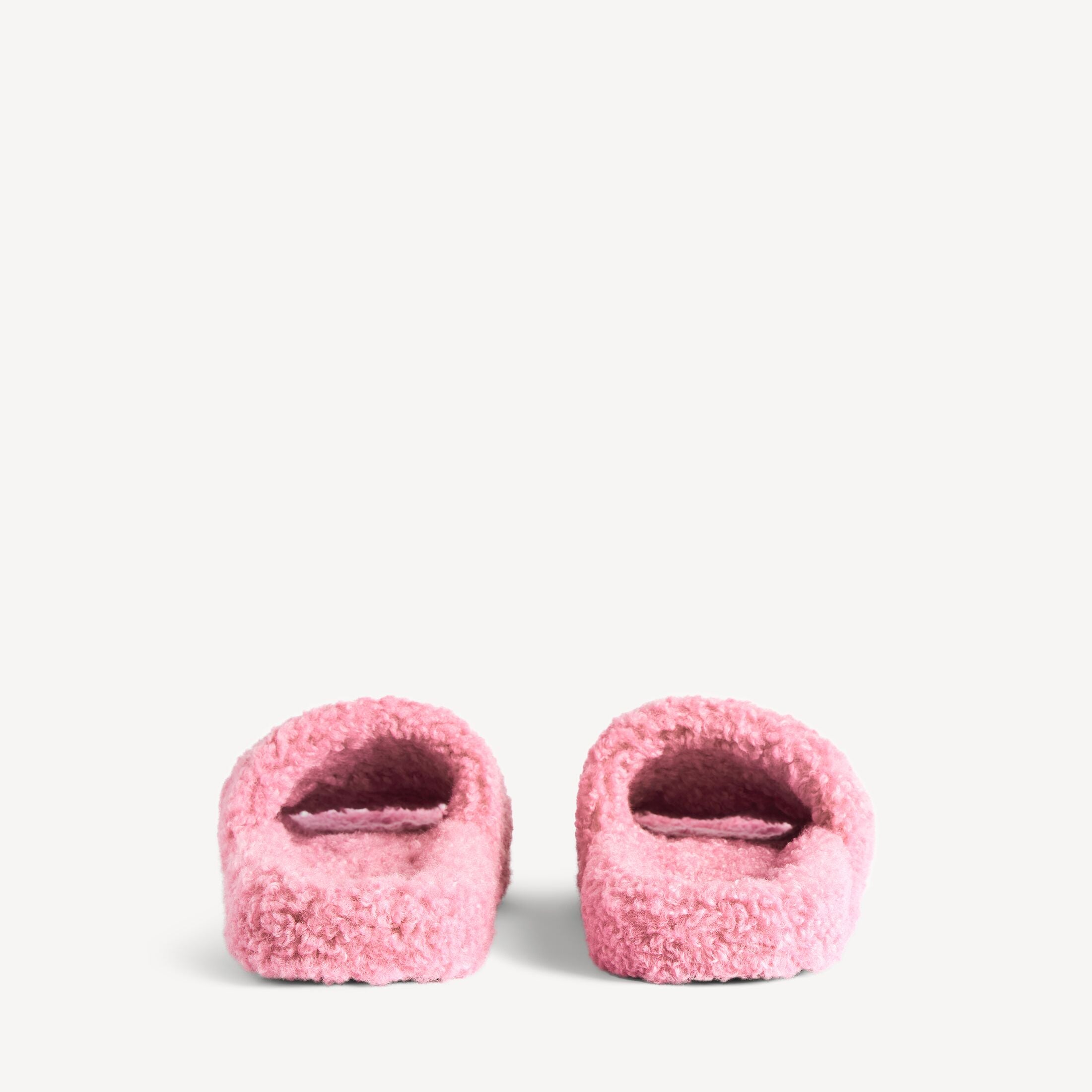 Furry Open Mule Pink