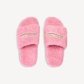 Furry Open Mule Pink