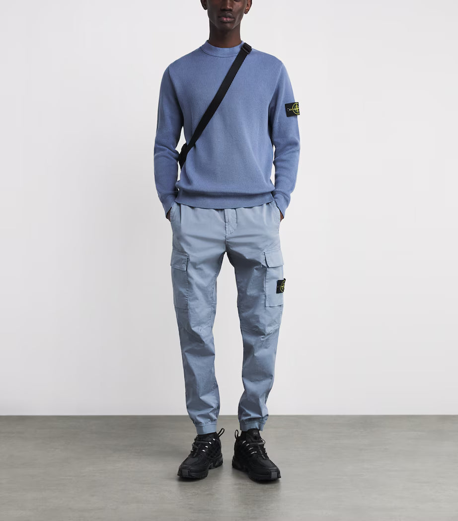 Cotton Compass Logo Sweater Blue