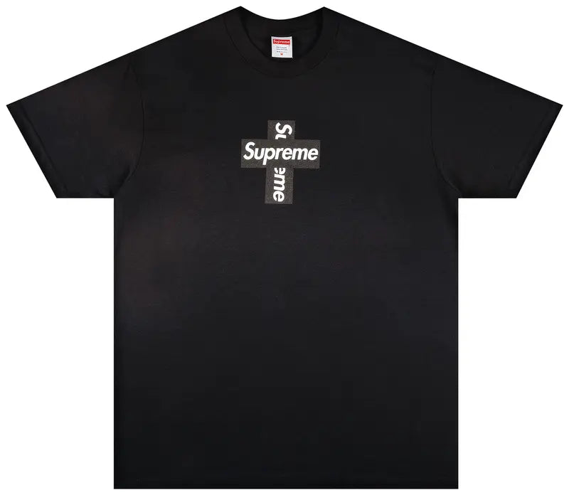 Red Box Cross Tee Black