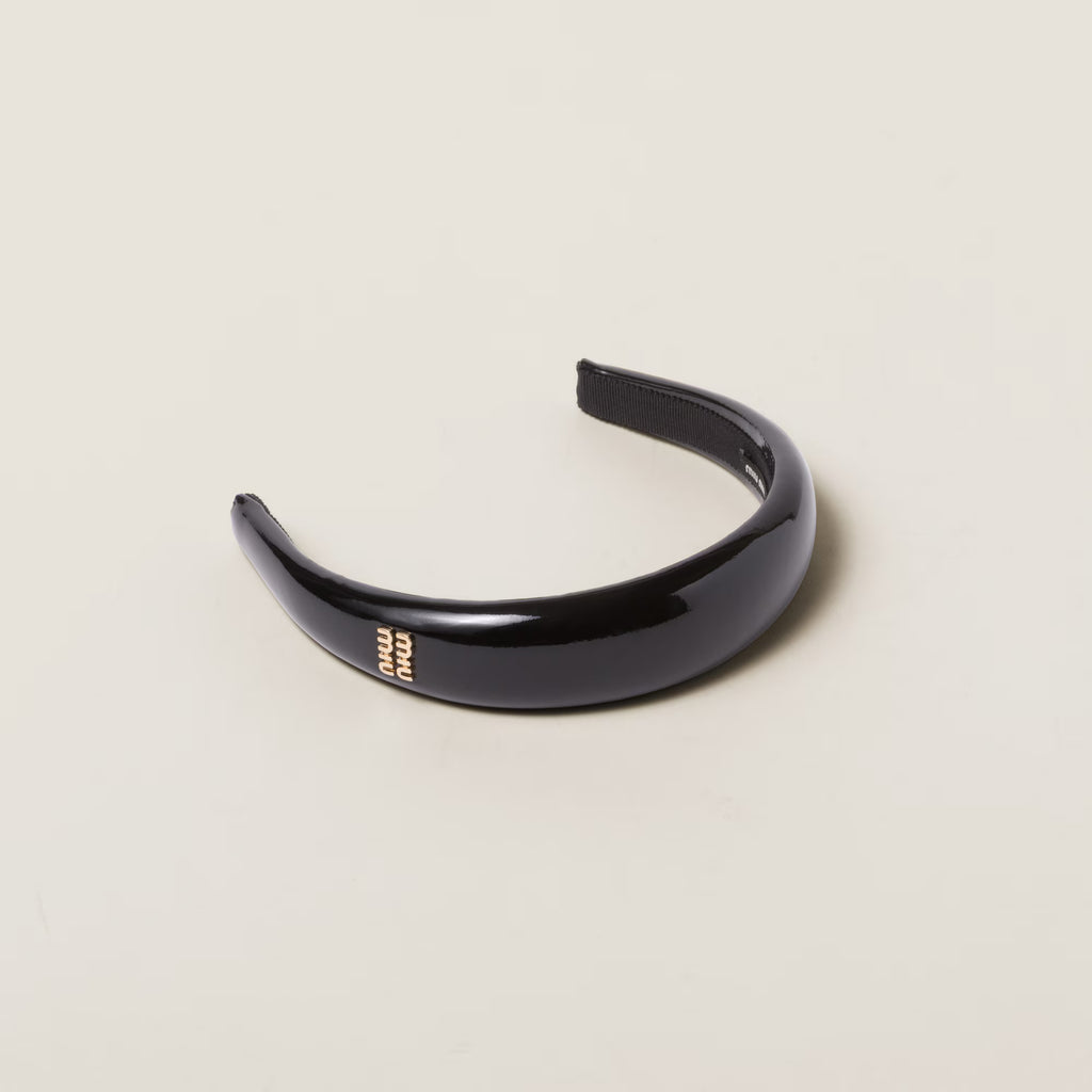 Patent Leather Headband Black