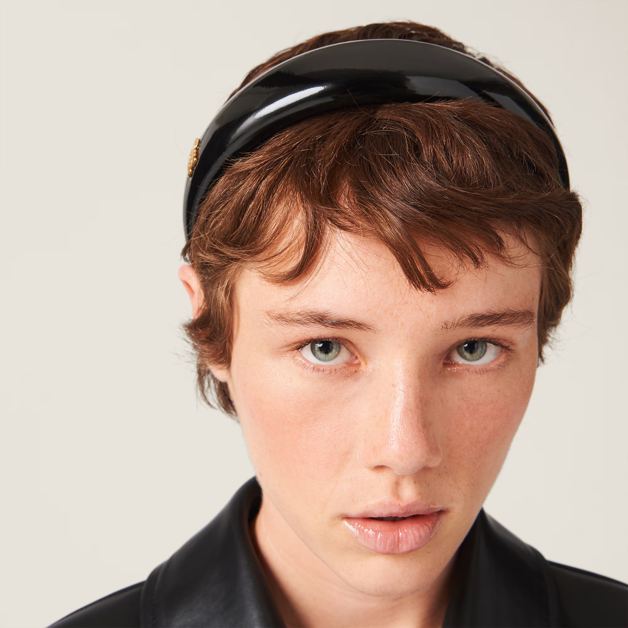 Patent Leather Headband Black