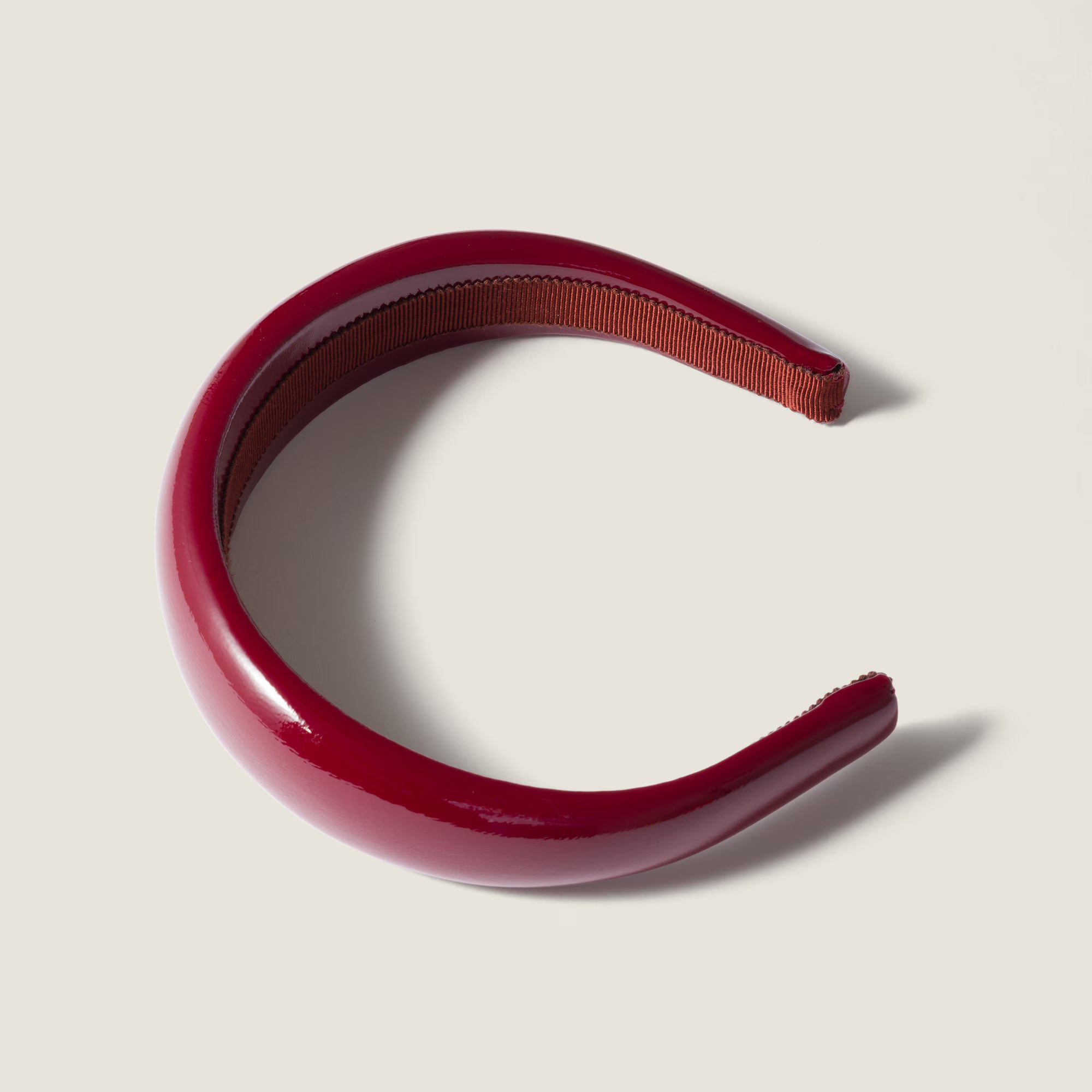 Patent Leather Headband Crimson