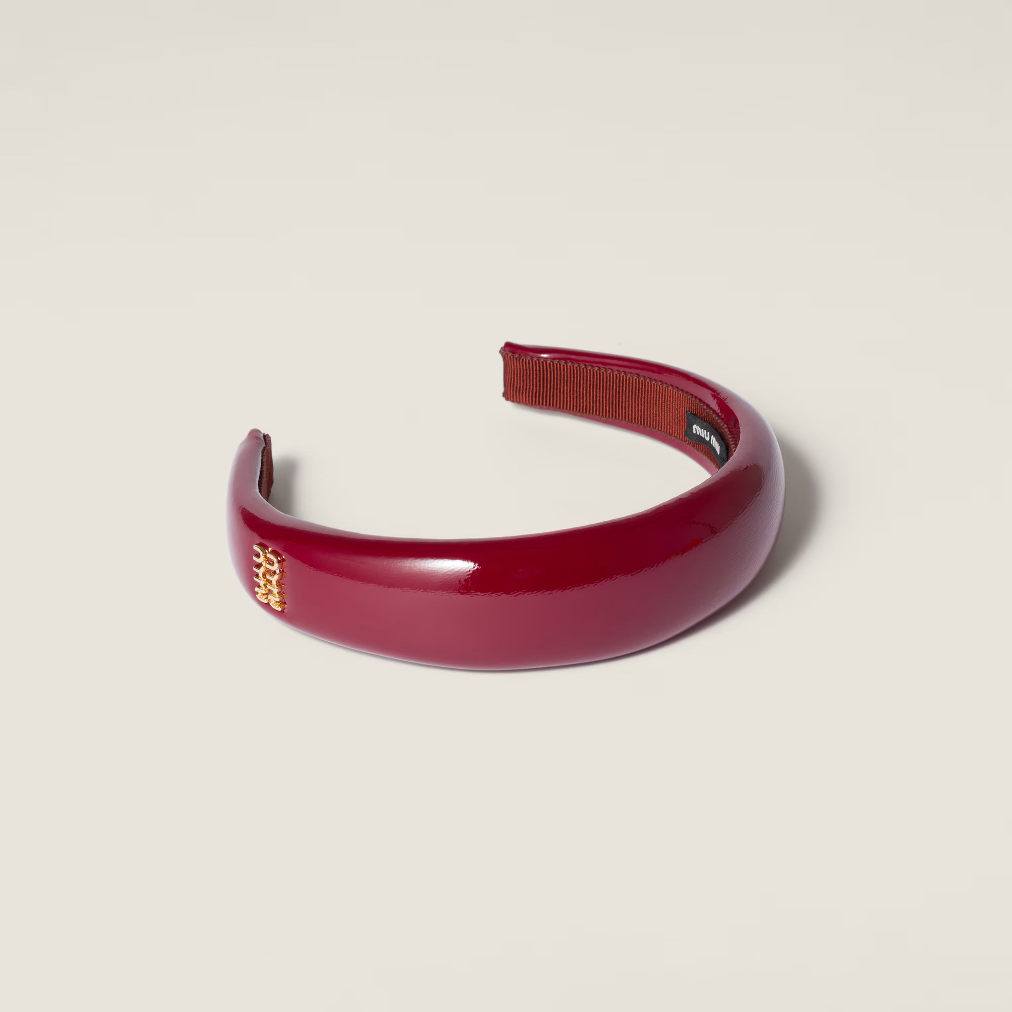 Patent Leather Headband Crimson