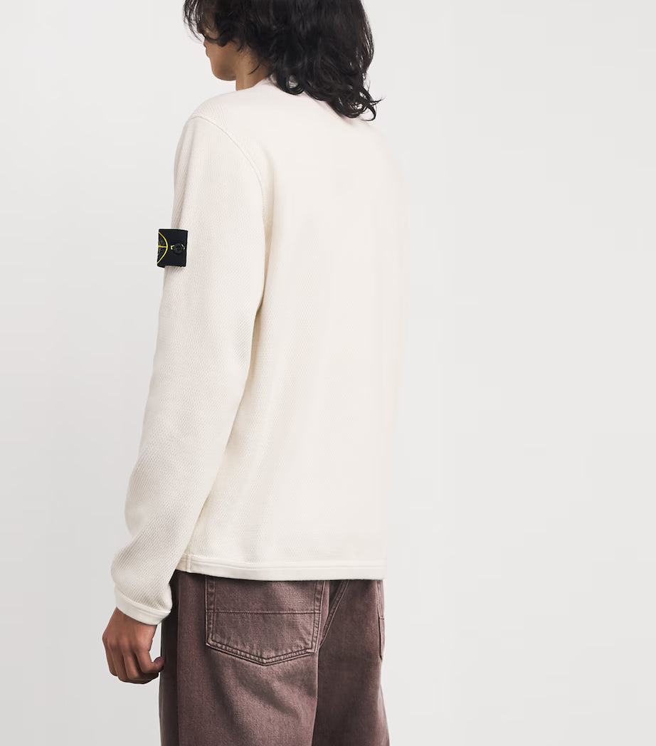 Cotton Compass Logo Sweater White