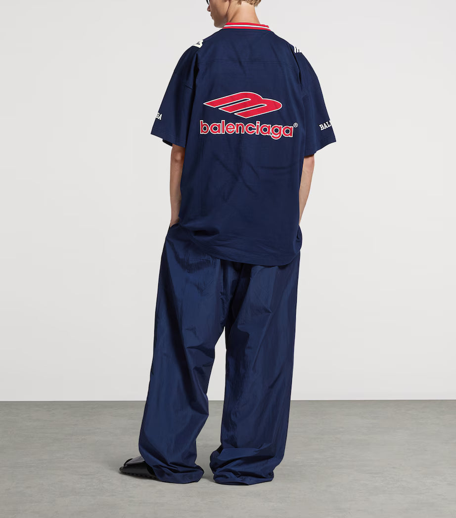 Short Sleeve Designer Sport T-Shirt Blue